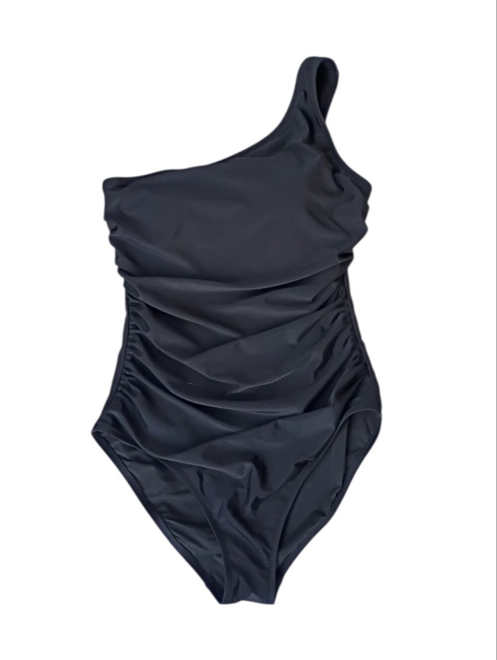 J. Crew One-Shoulder Ruched Swimsuit sz M NEW